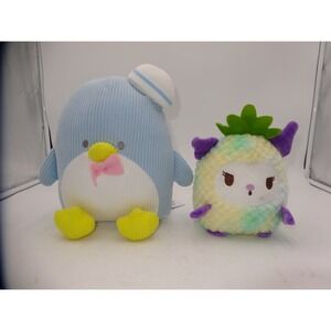 Tuxedo Sam 11" Pastel Corduroy Plush Blue Penguin Sanrio Hello Kitty Dragon Pine
